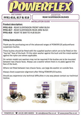 For Alfa GT 2003-2010 PowerFlex Rear Tie Bar to Hub Bush