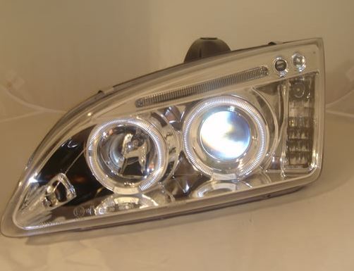 FORD FOCUS MK2  2005-5/2008 CHROME ANGEL EYES HEADLIGHTS PAIR