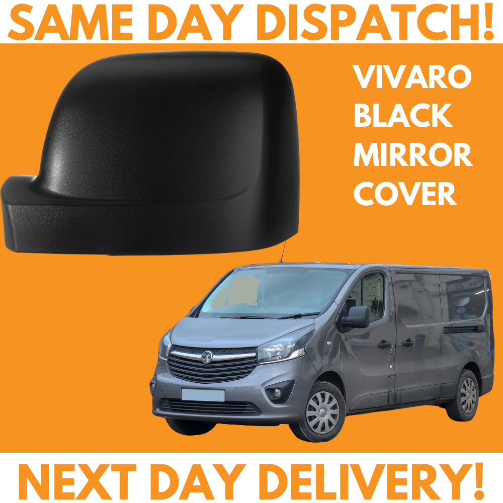 Vauxhall/Opel Vivaro 2014-2019 Wing Mirror Cover Black Left Side