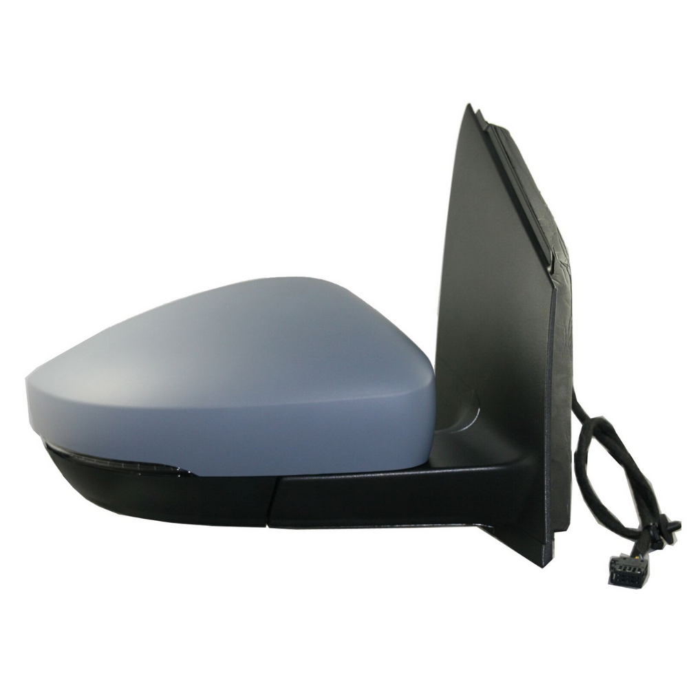 VW Polo 6R 2009-2016 Heated Electric Door Wing Mirror Primed Drivers Side Right
