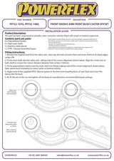 Land Rover Defender 1984-1993 PowerFlex Front Arm Front Bush Caster Offset