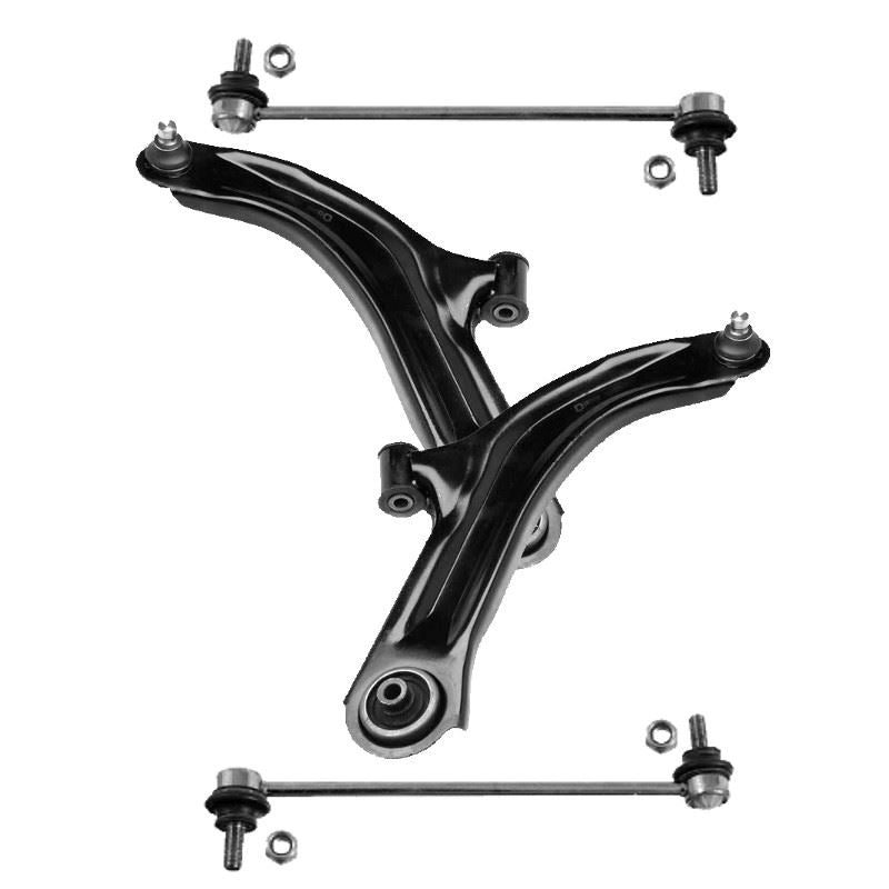 For Renault Modus 2004-2012 Front Lower Wishbones Arms and Drop Links Pair
