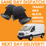 Ford Transit MK8 Van 2014-2020 Wing Mirror Covers Black Left & Right Side