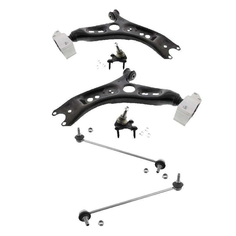 VW Passat 2010-2014 Front Lower Wishbones Arms and Drop Links Pair