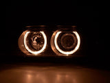 BMW 5 SERIES E39 SALOON & ESTATE 1996-2000 BLACK ANGEL EYES HEADLIGHTS PAIR