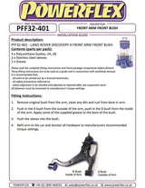 For Land Rover Discovery 4 2009 on PowerFlex Front Arm Front Bush
