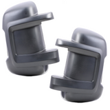 Fiat Ducato 2006-2020 Short Arm Wing Mirror Covers Black Left & Right Side Pair