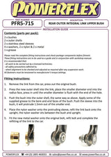 BMW E39 5 Series 1996-2004 PowerFlex Black Rear Outer Integral Link Upper Bush