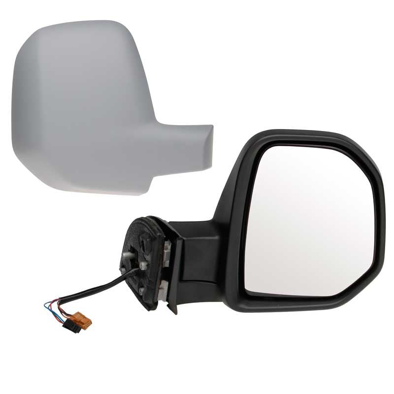 Peugeot Partner 6/2008-6/2012 Electric Primed Wing Door Mirror Drivers Side