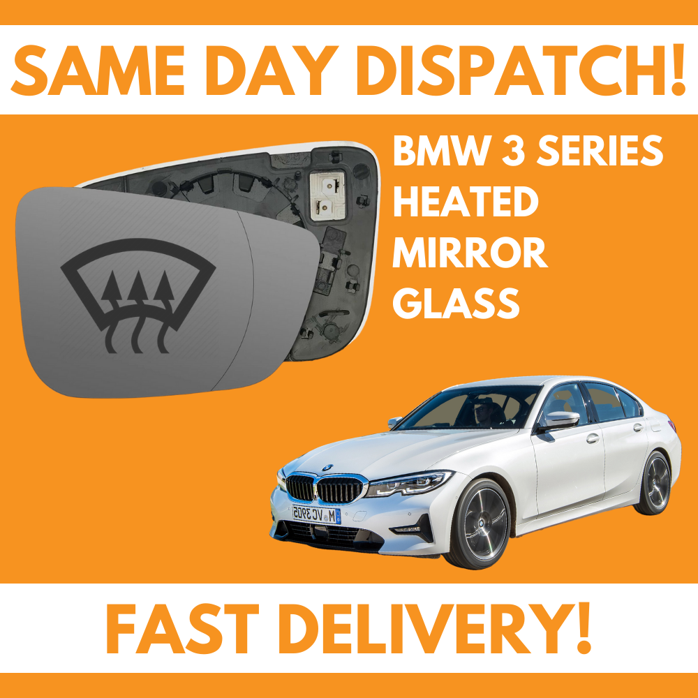 BMW 3 Series G20, G21 2018-2025 Heated Door Wing Mirror Glass UK Right Drivers Side