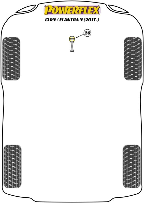 Hyundai i30N (2017 ON) PowerFlex Black Lower Torque Mount Bush-Motorsport