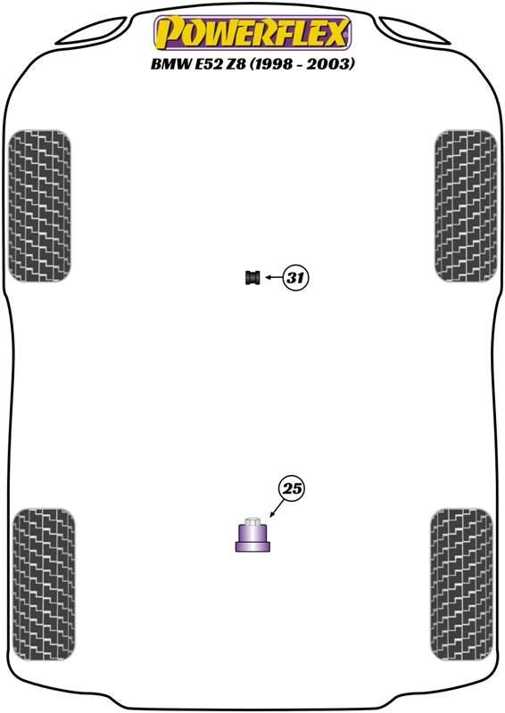 BMW E52 Z8 (1998-2003) PowerFlex Shift Arm Front Bush Oval