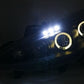 PEUGEOT 207 CC  2006-> BLACK ANGEL EYES HEADLIGHTS PAIR