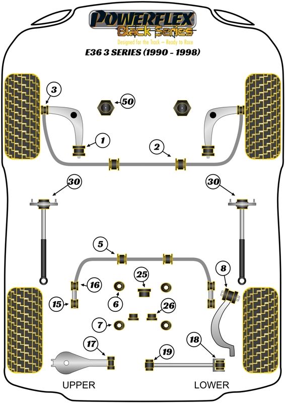 BMW E36 3 Series (1990-1998) PowerFlex ENGINE MOUNT