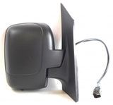 Fiat Scudo Van 2007-> Electric Black Wing Door Mirror Single Glass Drivers Side