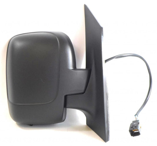 Fiat Scudo Van 2007-> Electric Black Wing Door Mirror Single Glass Drivers Side