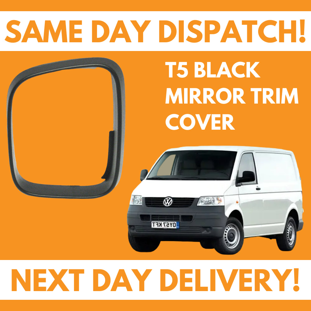 VW Transporter T5 2003-2009 Wing Mirror Cover Trim Black Left Side