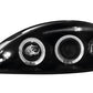 Vauxhall Corsa C 2000-2006 Black Angel Eyes Halo Headlights Pair