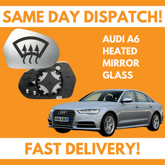 Audi A6 Inc Allroad 2011-2018 Heated Door Wing Mirror Glass UK Right Drivers Side