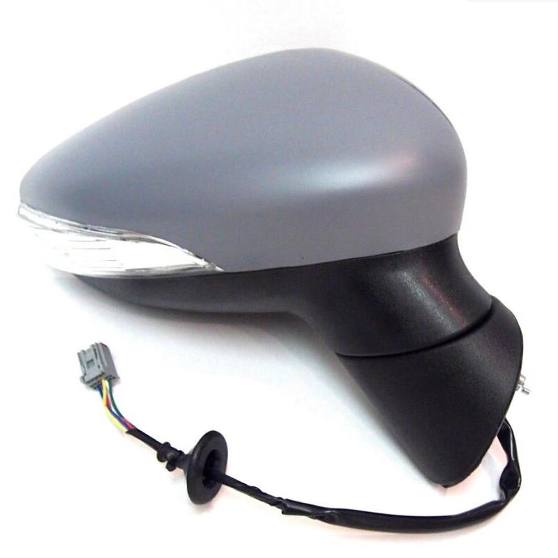 Ford Fiesta Mk7 2008-2012 Electric Wing Door Mirror Primed Cover Drivers Side