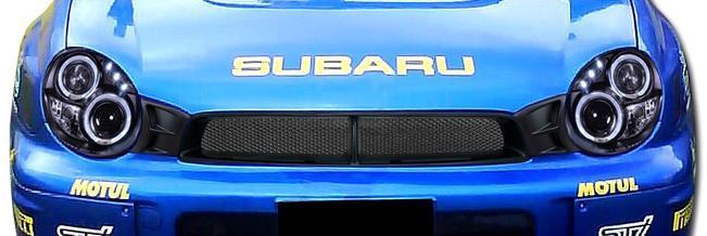 Subaru Impreza 10/2000-2/2003 Black Angel Eyes Headlights Pair