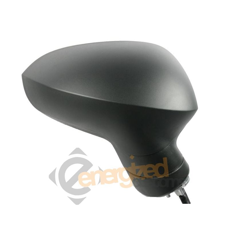 Seat Ibiza Mk5 7/2008-> Electric Wing Door Mirror Black Cover Drivers Side