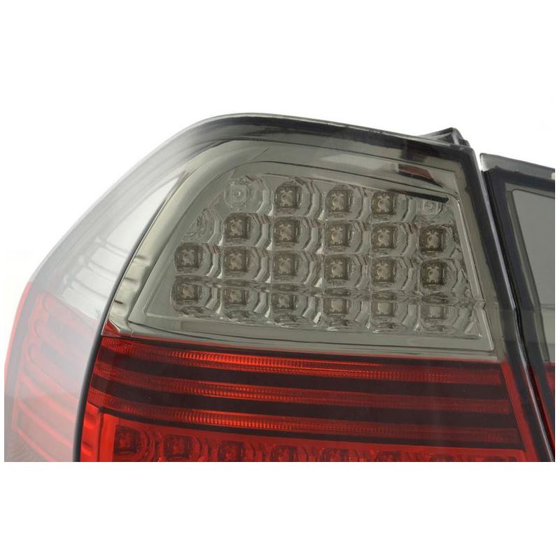 BMW 3 Series E90 4 Dr Saloon 3/2005-> Rear Tail Lights Red & Smoked Led Pair