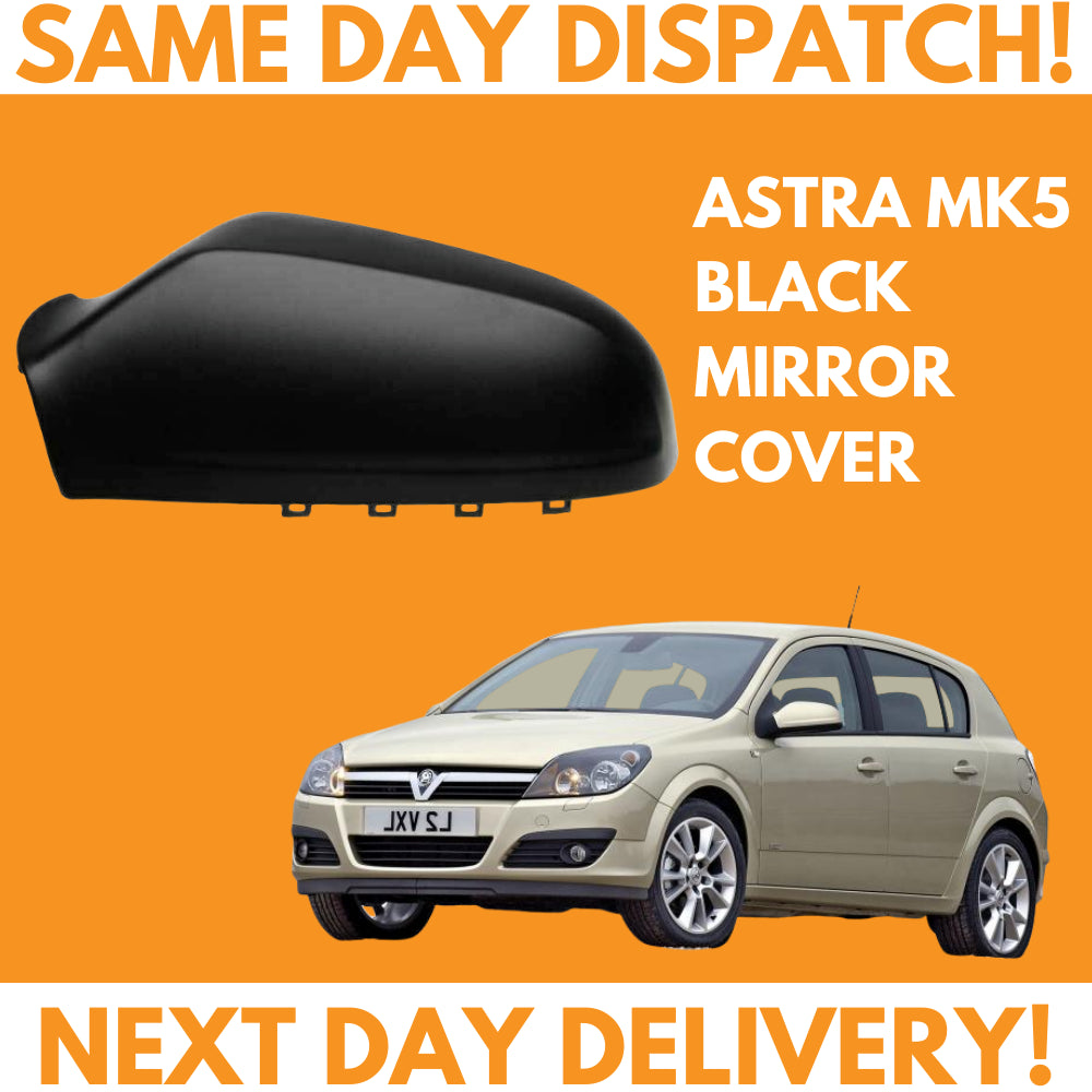 Vauxhall Astra H 2004-2009 Wing Mirror Cover Black N/S Passengers Side Left