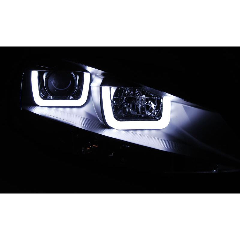 VW Golf MK7 Vii 2012-2016 Black DRL Lightbar LED Headlights Pair