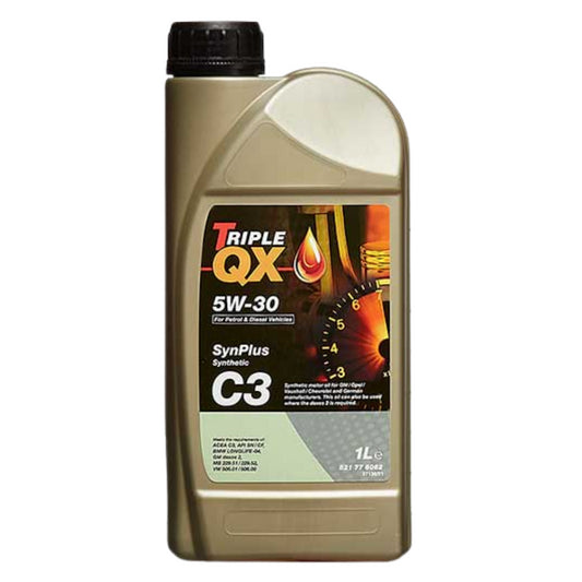 Car Engine Oil Triple QX SynPlus SAE 5W30 C3 Fully Synthetic Low Saps 1L 1 Litre