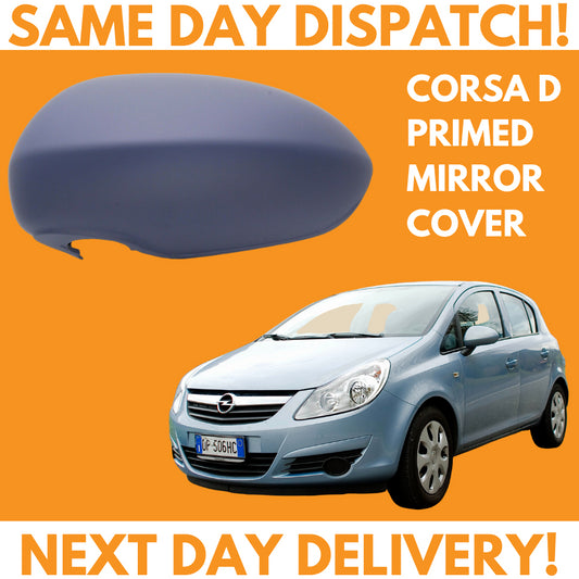 Vauxhall Corsa D 2006-2015 Wing Mirror Cover Primed Left Side