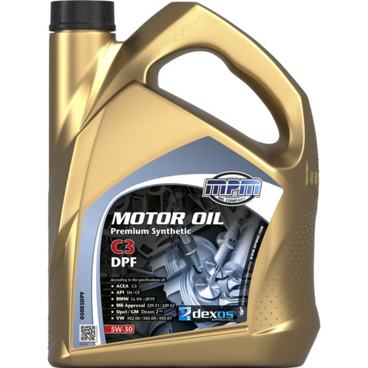 Car Engine Oil MPM SAE 5W30 C3 DPF Fully Synthetic Low Saps 5L 5 Litre