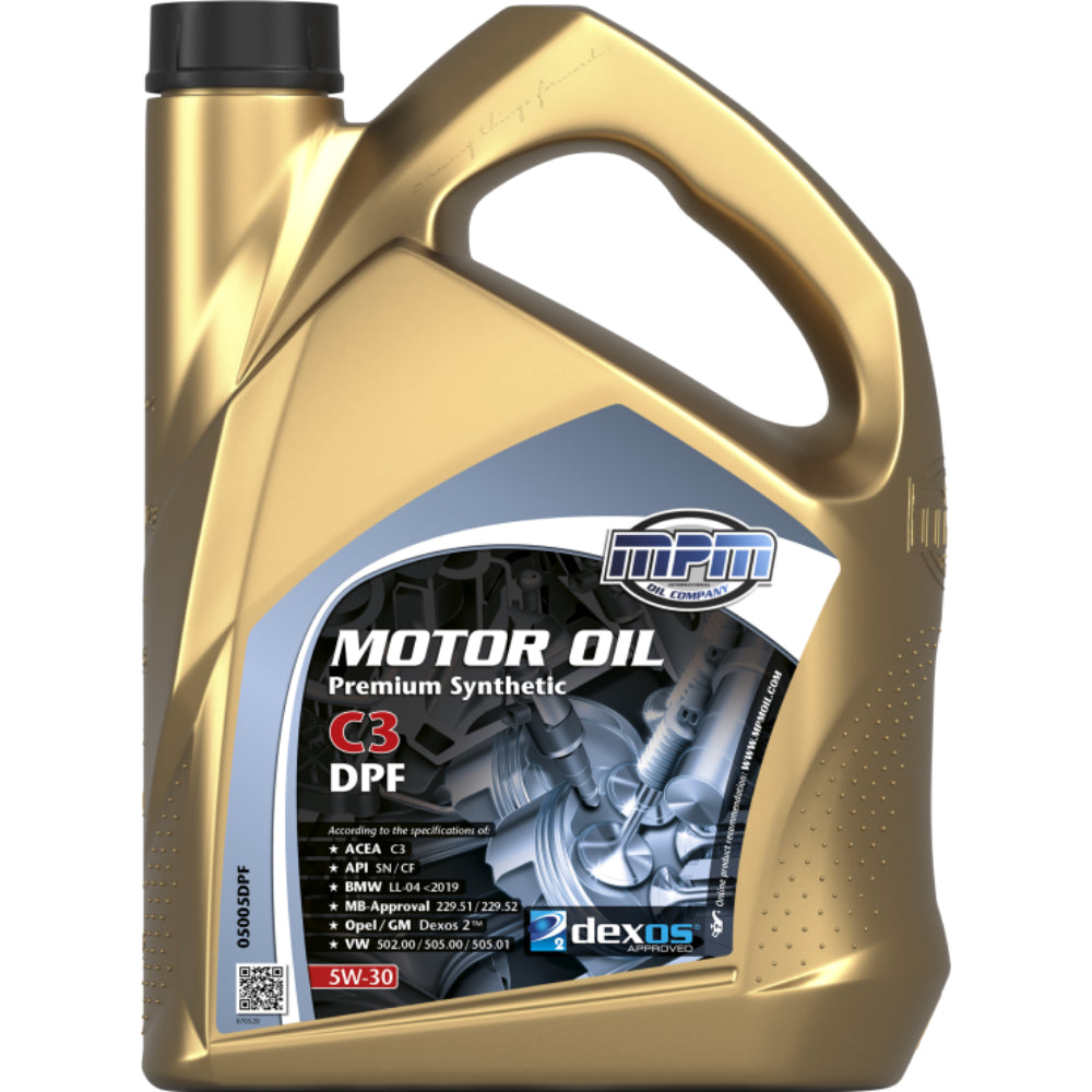 Car Engine Oil MPM SAE 5W30 C3 DPF Fully Synthetic Low Saps 5L 5 Litre