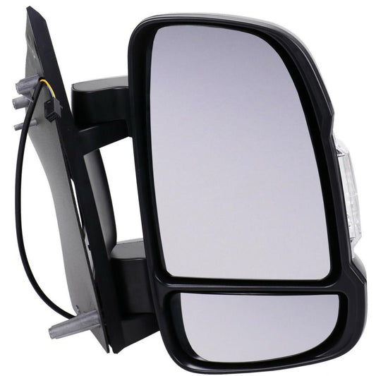 Citroen Relay 2006-2018 Short Arm Electric Black Wing Door Mirror Drivers Side