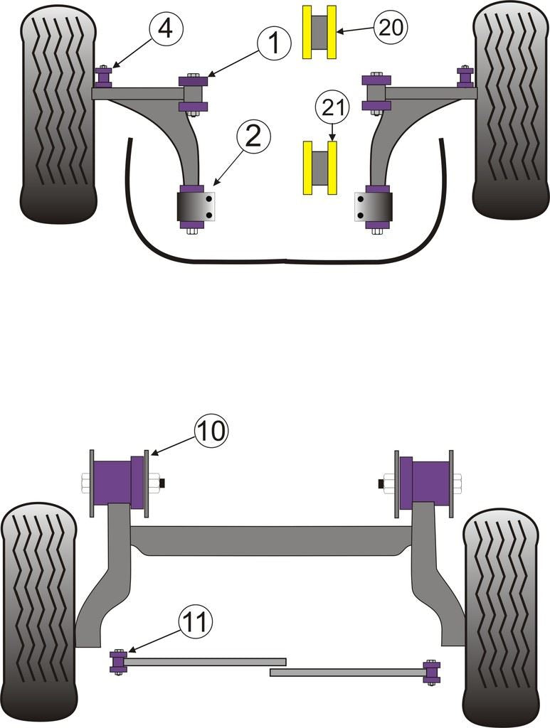 For Vauxhall Astra MK6 GTC, VXR & OPC (2010-2015) PowerFlex Rear Exhaust Mount