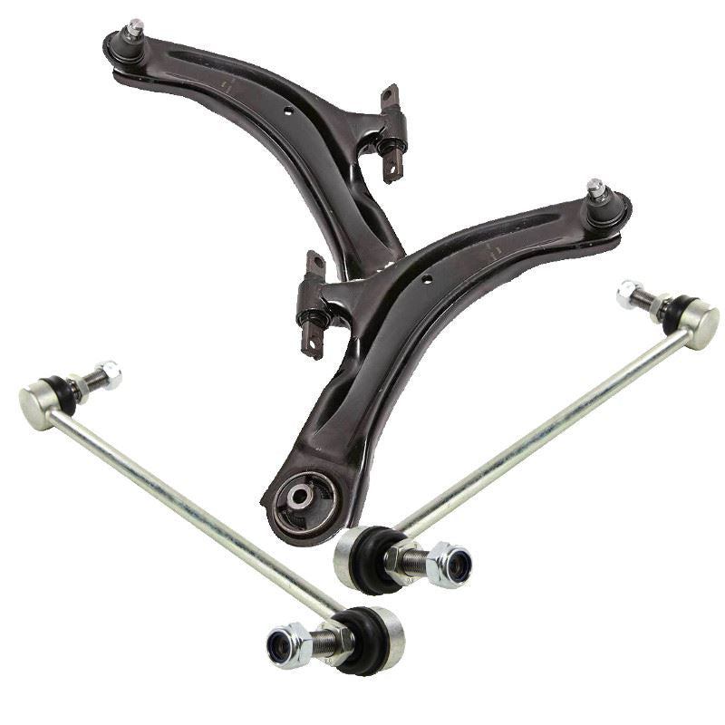 For Nissan Qashqai 2007-2015 Front Lower Wishbones Arms and Drop Links Pair