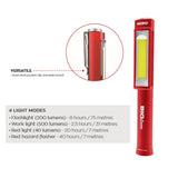Nebo Big Larry 2 Work Torch Flash Light Red LED COB 500 Lumens 2 Year Warranty