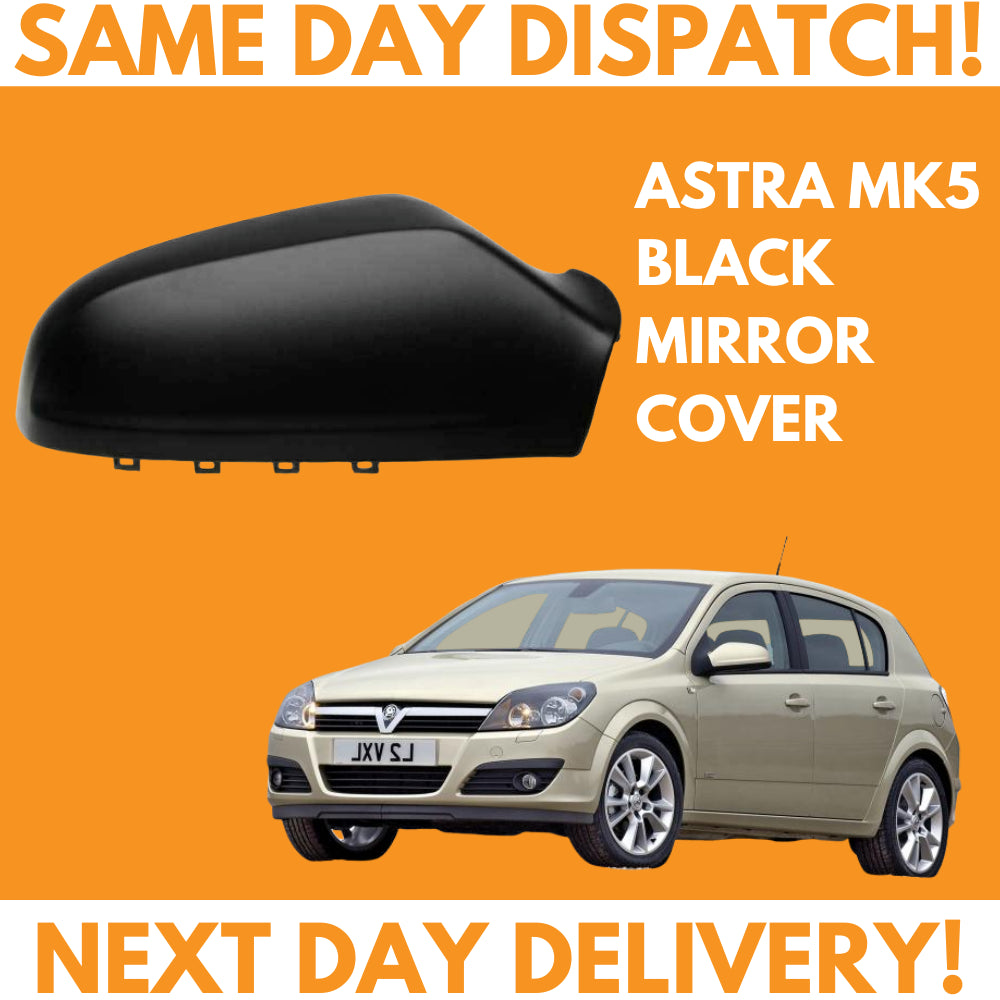 Vauxhall Astra H 2004-2009 Wing Mirror Cover Black O/S Drivers Side Right