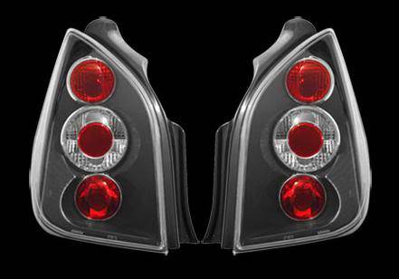 Citroen C2 2003-2010 Rear Tail Lights Black Lexus Pair