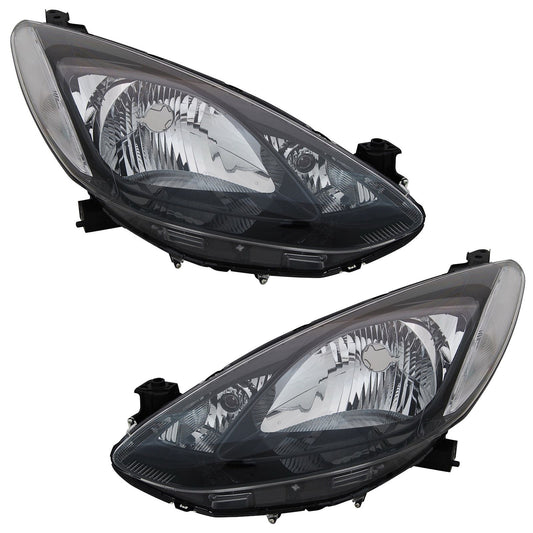 Mazda 2 2007-2015 Headlights Headlamps 1 Pair O/S & N/S